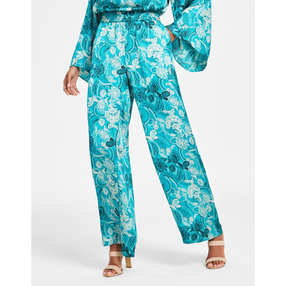 Vince Camuto Pants - Vince Camuto Women Satin Wide Leg Pant Cool Lapis Size XL